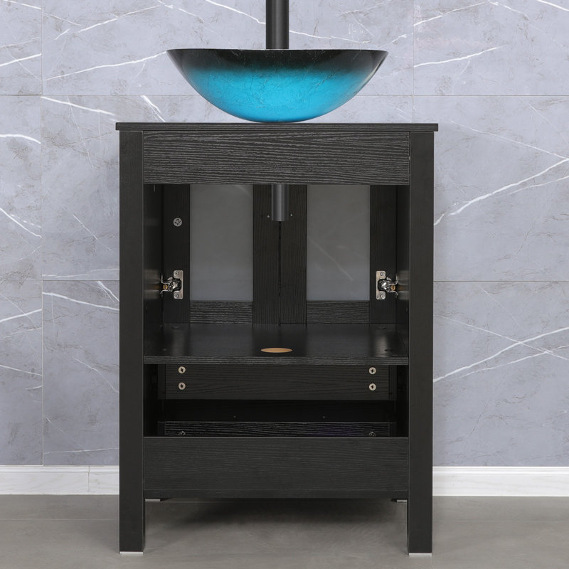 Wrought Studio Masuma 24'' Single Bathroom Vanity Set with Mirror